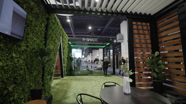 r-shade at the tradeshow
